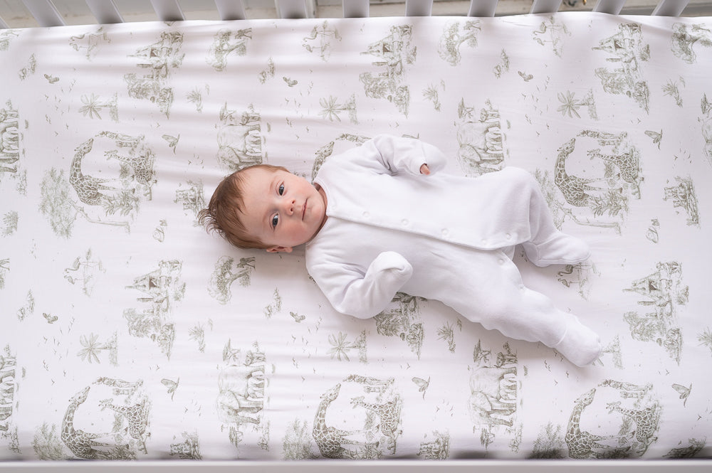 Safari Toile Fitted Cot Sheet