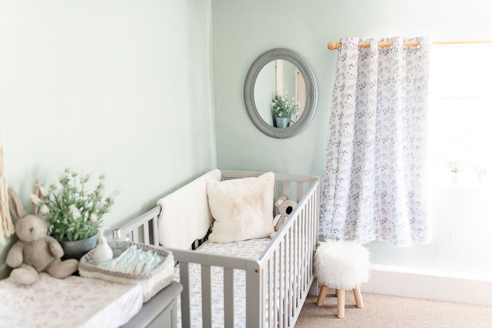 Lovely Leaves Grey Nursery Curtains | The Gilded Bird