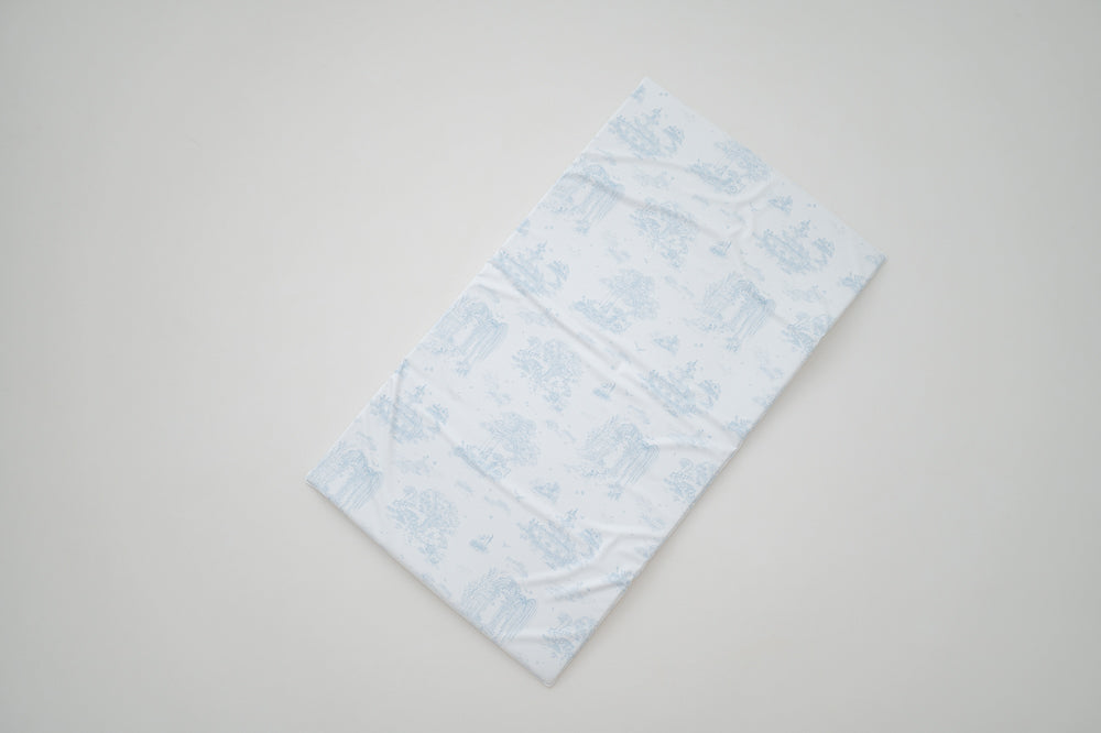 Spring Toile Blue Travel Changing Mat
