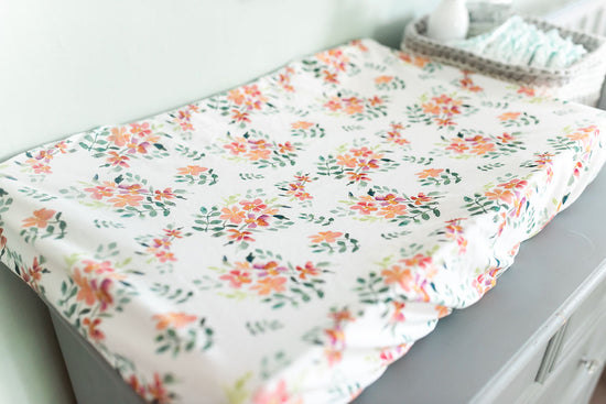 Pretty Stems Bedside Crib Sheet/Changing Mat Cover