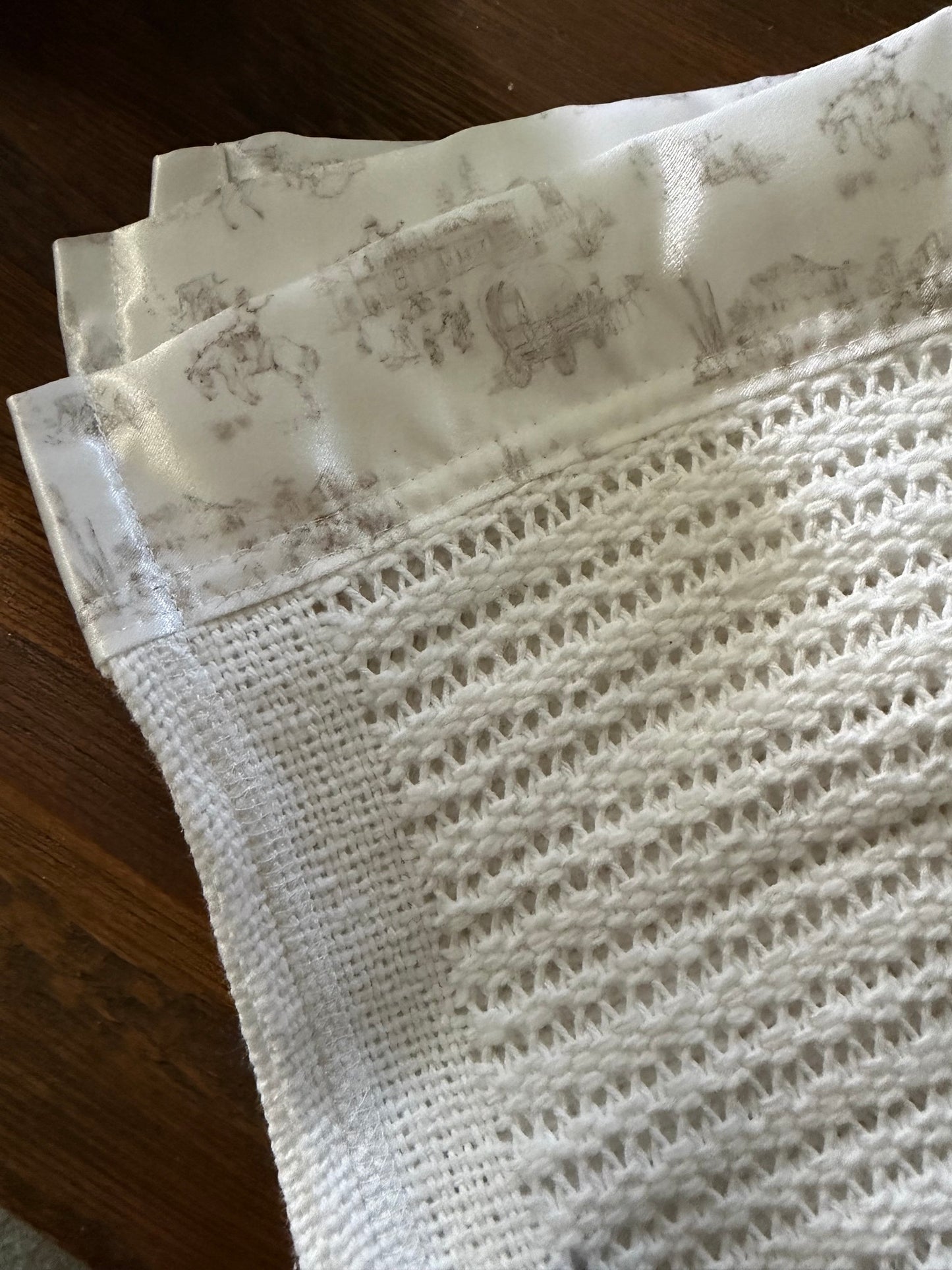 Cellular Blanket -  Pram - Western Toile