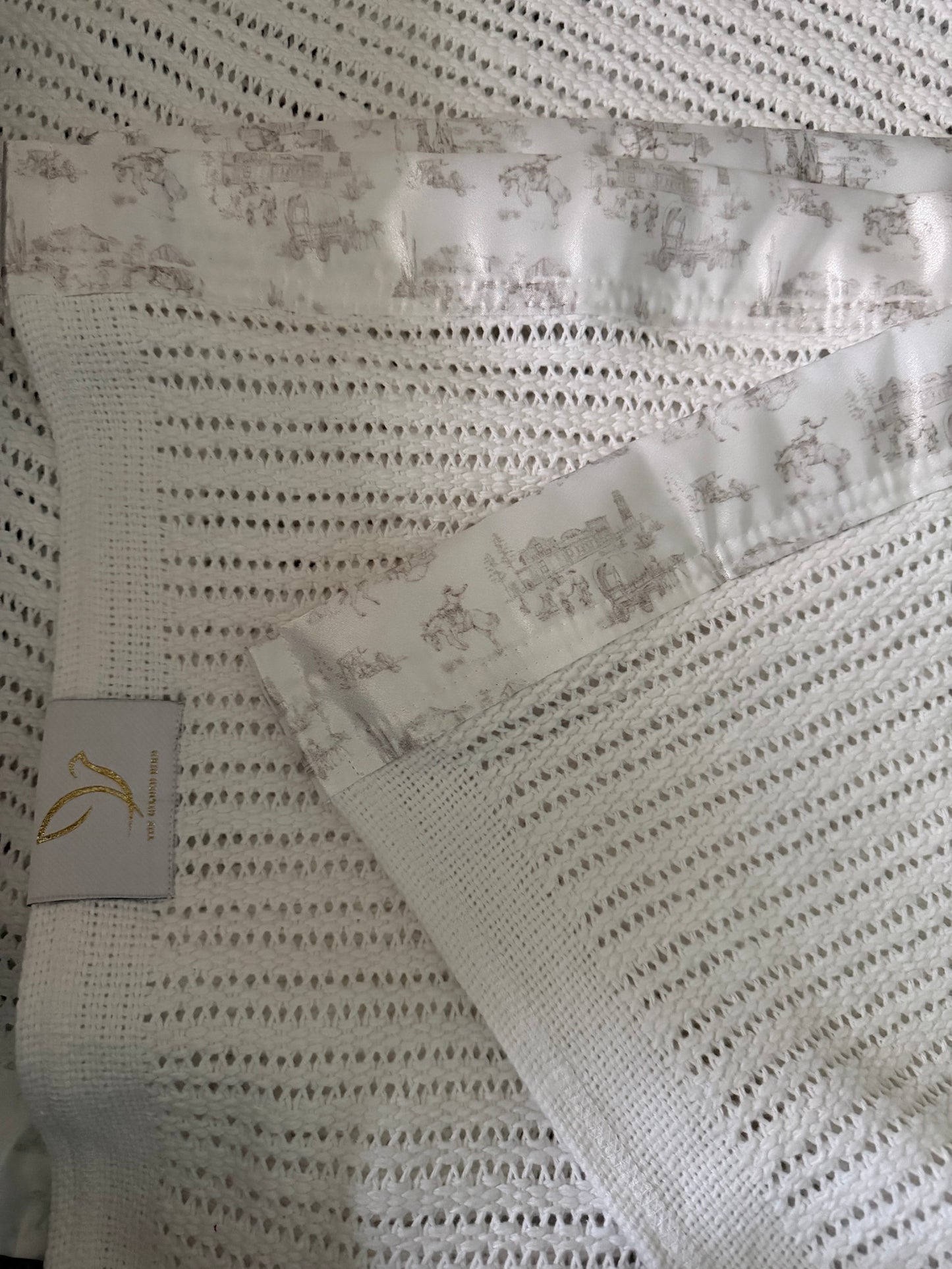 Cellular Blanket -  Pram - Western Toile