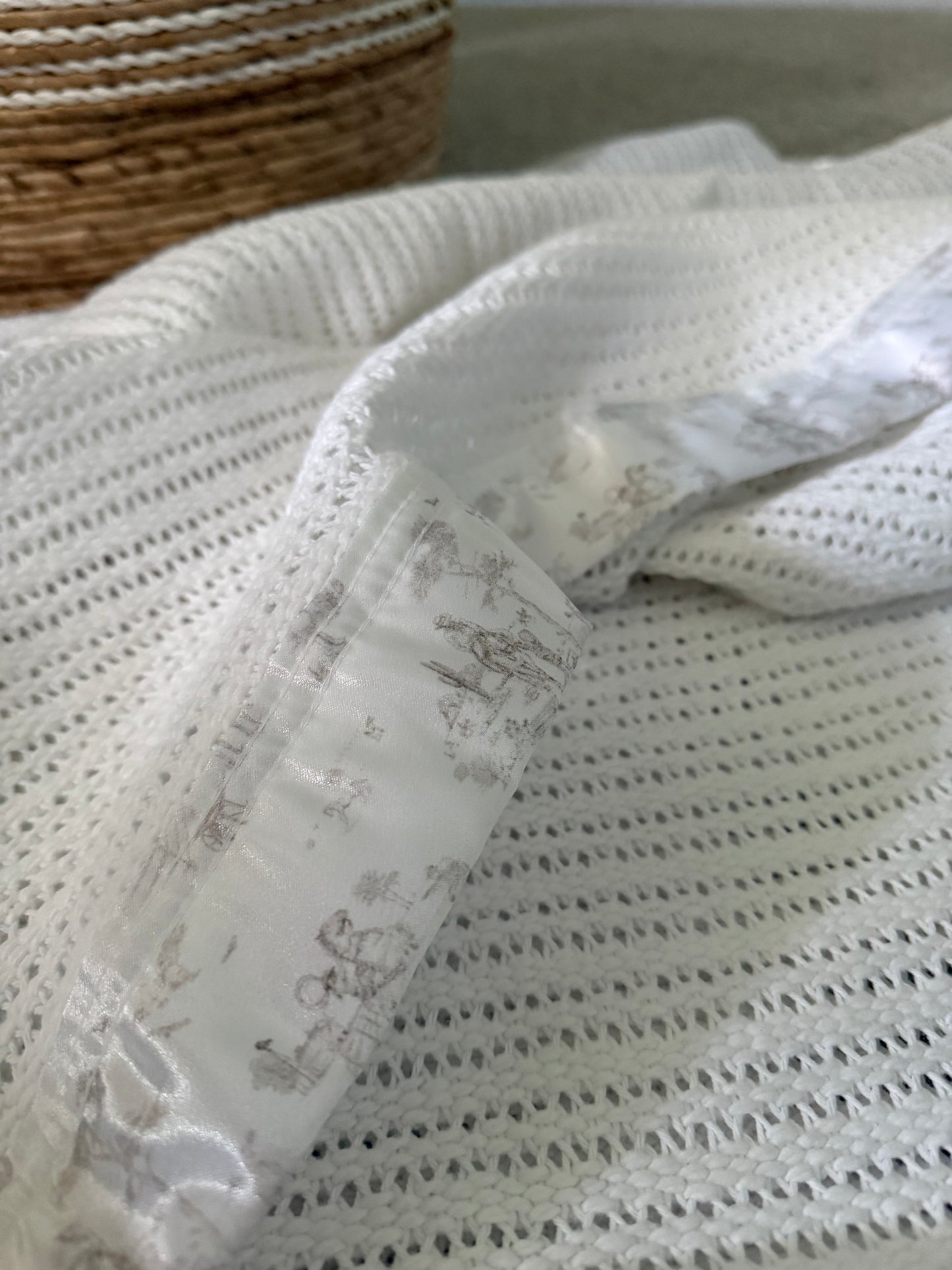Cellular Blanket -  Pram - Western Toile
