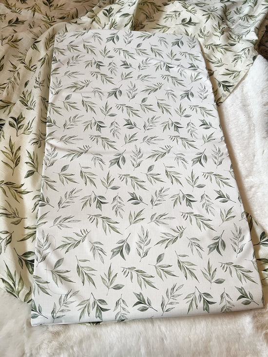 Linen Leaves Travel Changing Mat