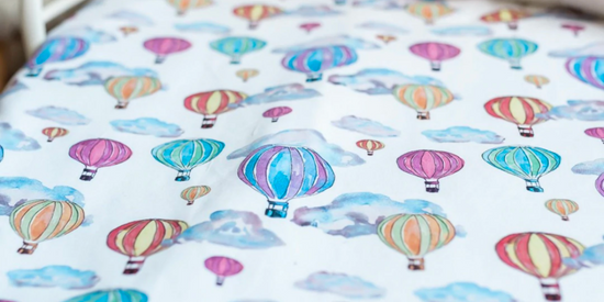 Balloon Festival Fitted Cot Sheet The Gilded Bird
