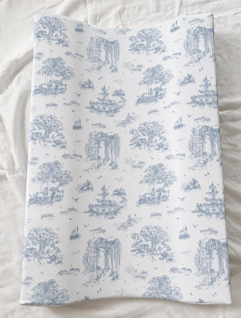 Spring Toile Blue Wedge Mat