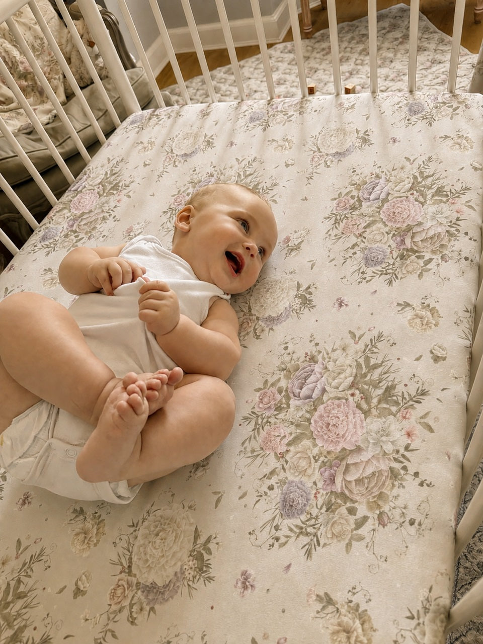 Antique Rose Fitted Cot Sheet