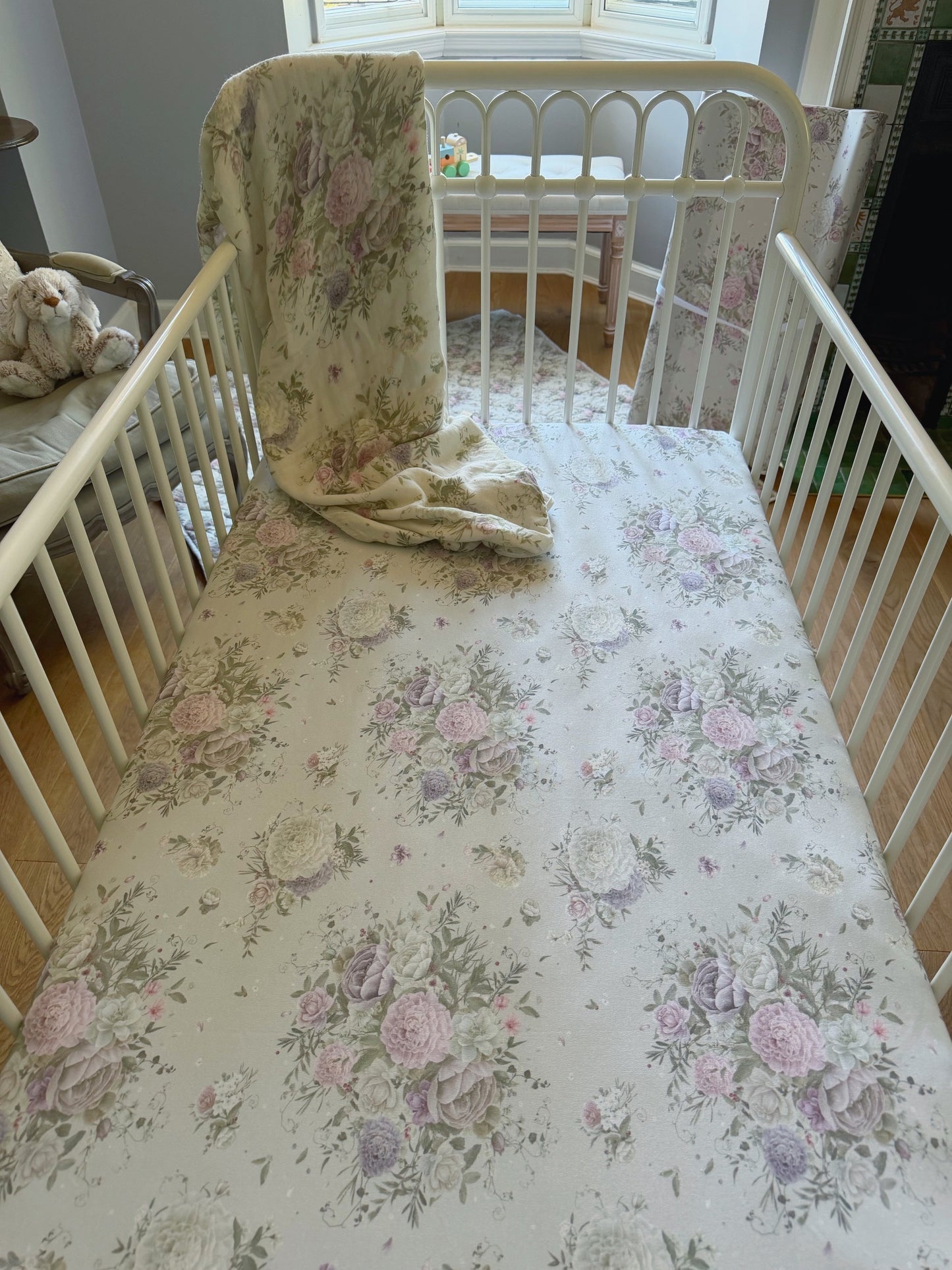 Antique Rose Fitted Cot Sheet