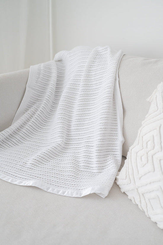 Cellular Blanket - White/Cot