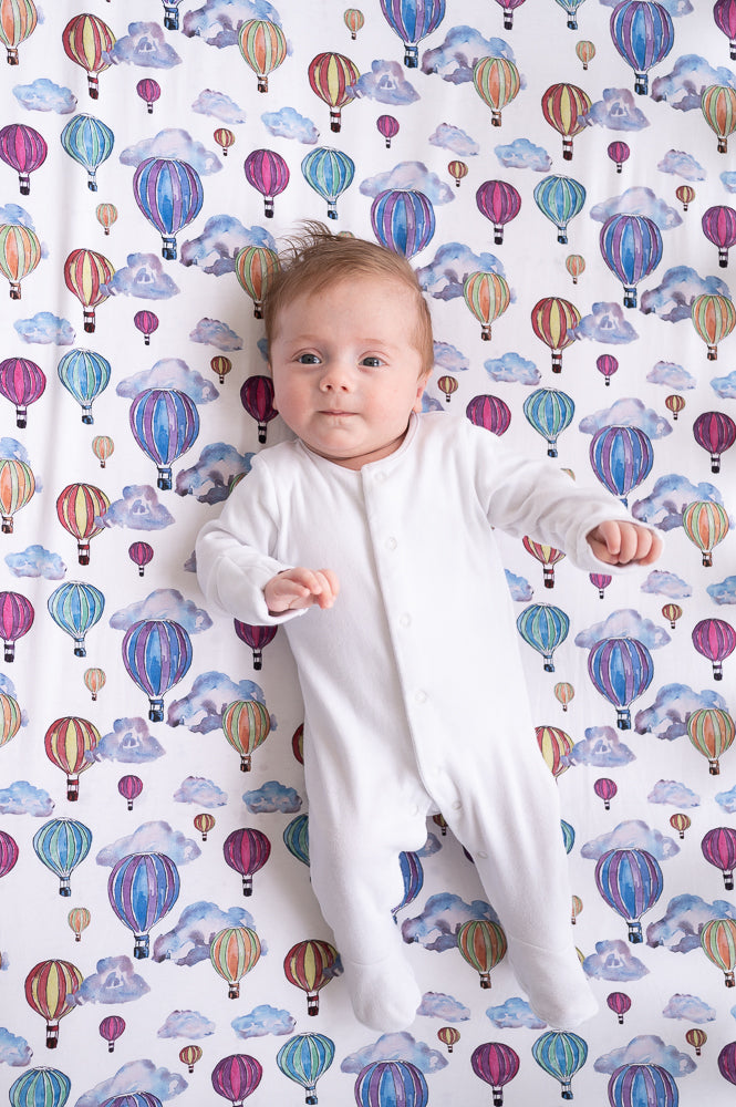 Balloon Festival Fitted Cot Sheet