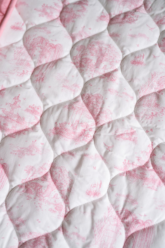 Spring Toile Pink Quilted Playmat
