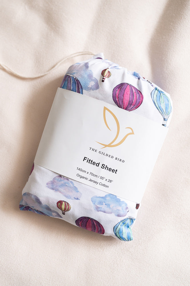 Balloon Festival Fitted Cot Sheet