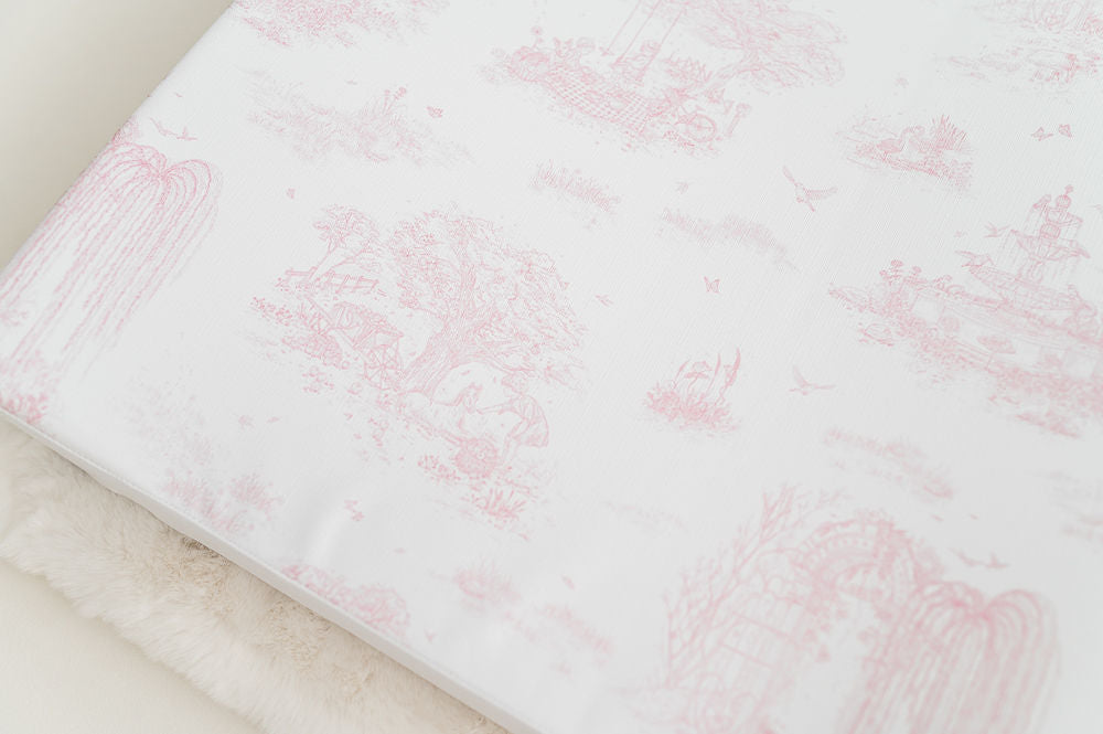 Load image into Gallery viewer, Spring Toile Pink NARROW Wedge Mat
