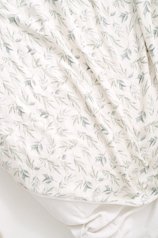 Load image into Gallery viewer, Linen Leaves Bamboo Baby Blanket
