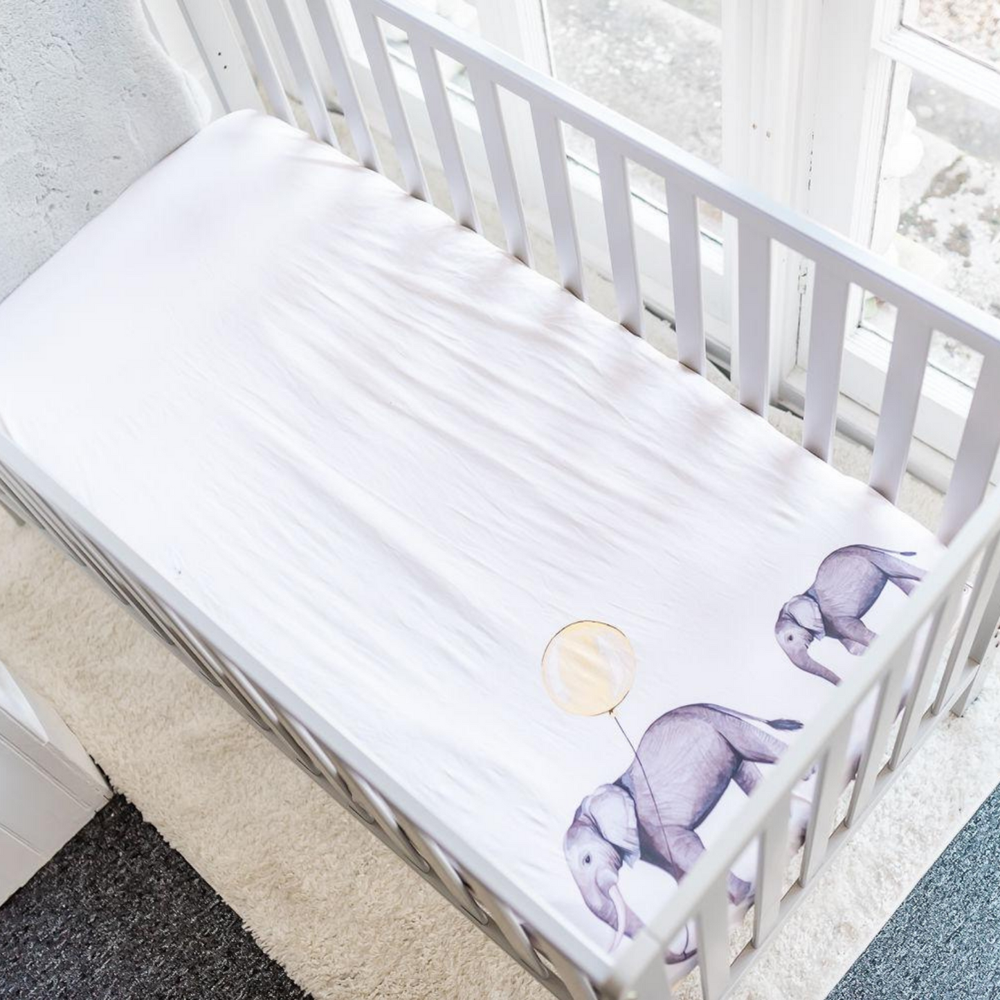 Elephant Parade Fitted Cot Sheet The Gilded Bird