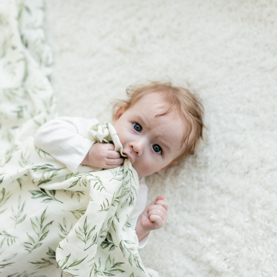Linen Leaves X-Large Muslin Swaddle