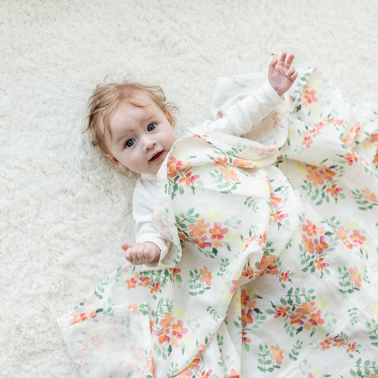 Load image into Gallery viewer, Pretty Stems X-Large Muslin Swaddle

