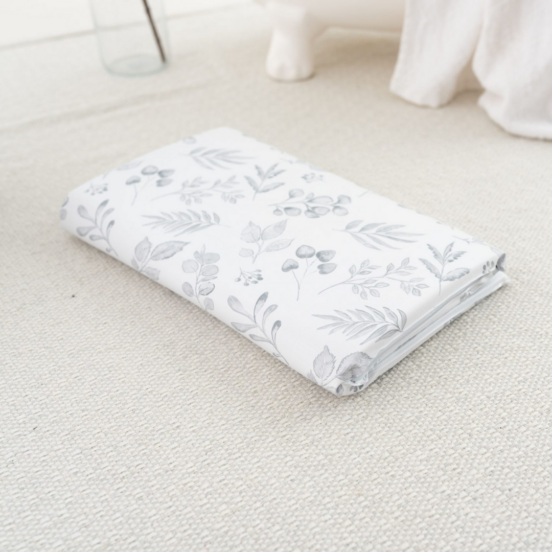 Lovely Leaves Grey, Travel Baby Changing Mat | The Gilded Bird | Baby Changing Mats | Buy Changing Mats Online | Buy Travel Mats