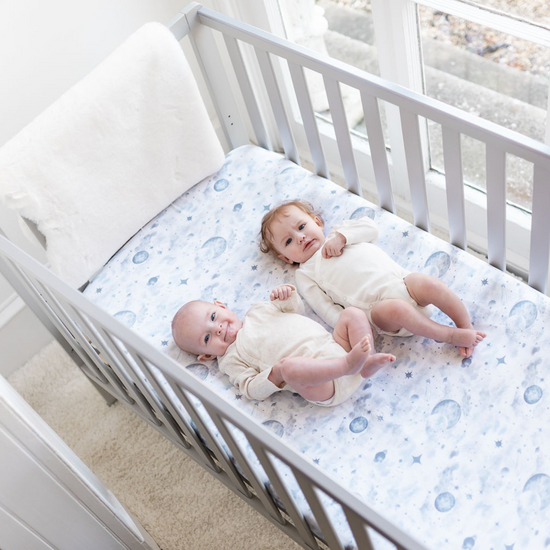 Grey fitted cot sheet hot sale