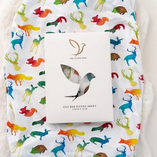 Colourful Animals Fitted Cot Sheet