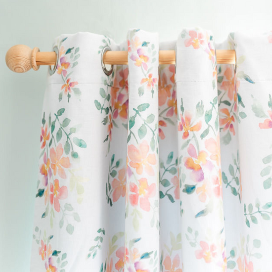 Load image into Gallery viewer, Pretty Stems Nursery Curtains | The Gilded Bird
