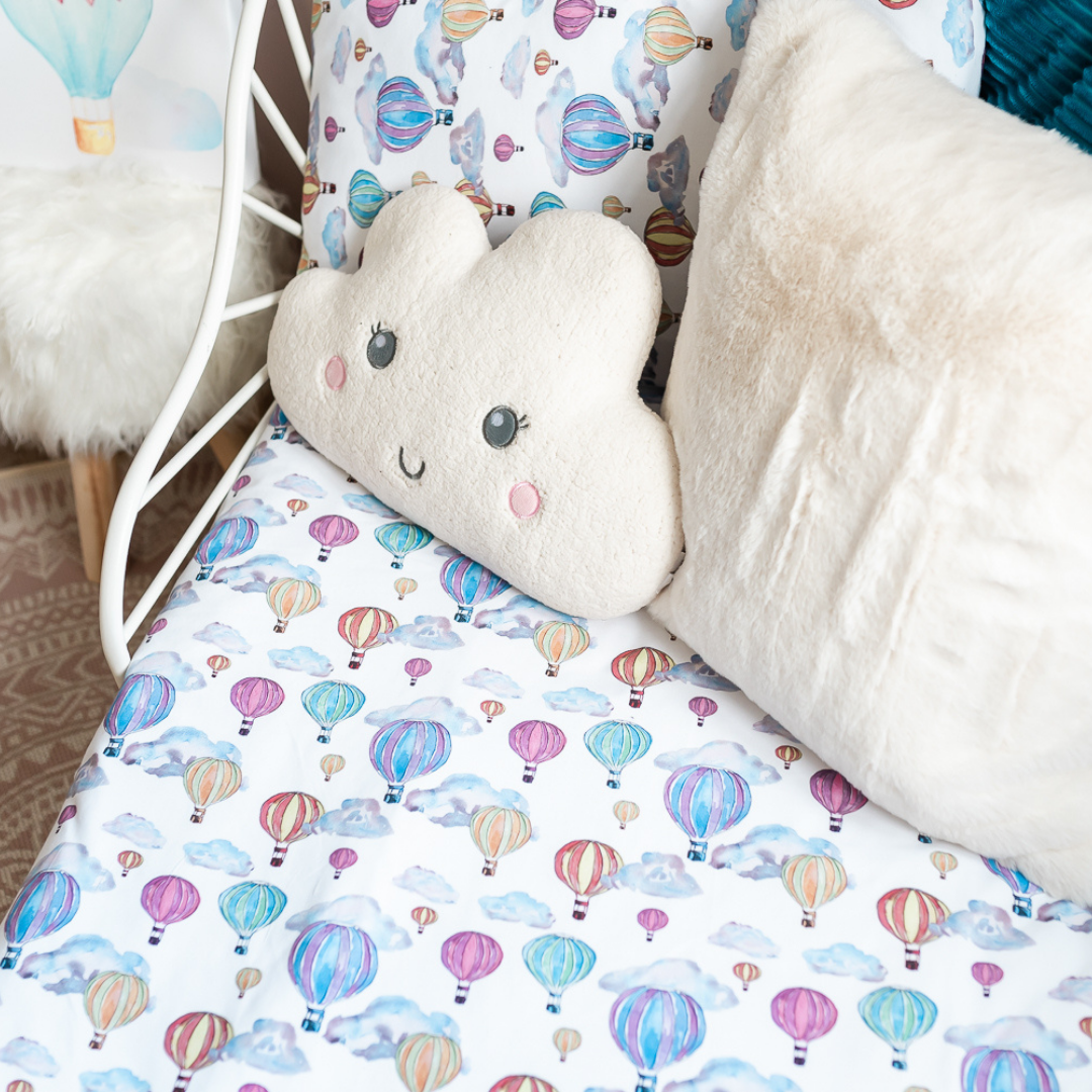 Balloon Festival Toddler Bed/Cotbed Duvet Cover and Pillow Case Set | The Gilded Bird | Toddler Duvet Sets | Buy Toddler Duvet Sets Online 