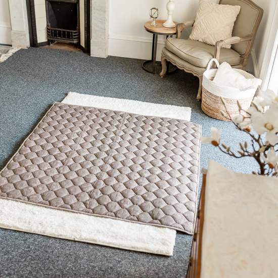 Lovely Lines Royal Quilted Playmat Organic Cotton Baby Playmat
