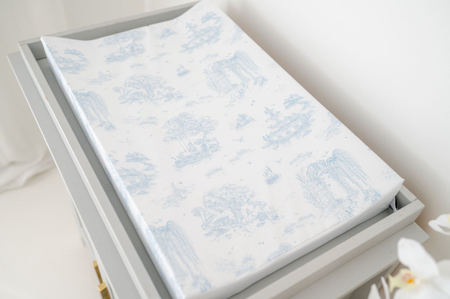 Spring Toile Blue Wedge Mat