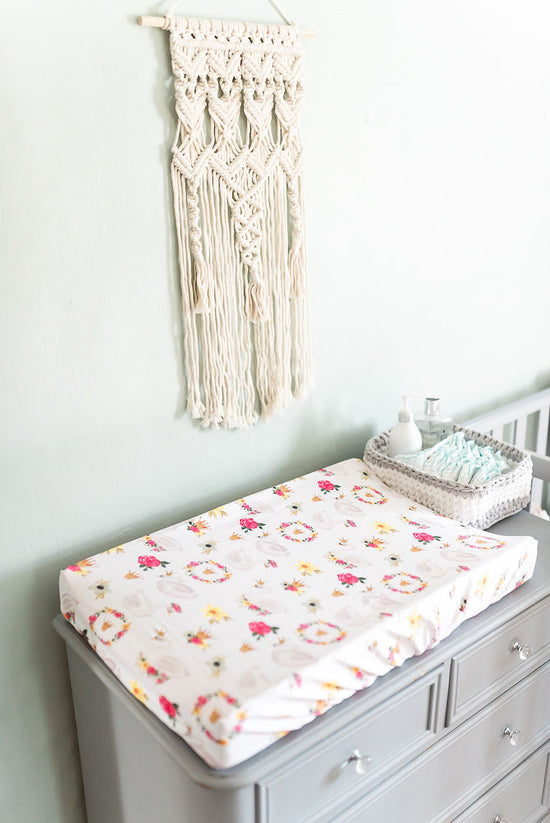 Load image into Gallery viewer, Swans on White Bedside Crib Sheet/Changing Mat Cover
